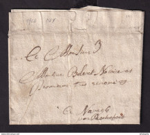 DDCC 805 - Lettre Précurseur HUY 1768 Vers Notaire Boleret à NAVAUGLE Près De ROCHEFORT - Signée De Martial - 1714-1794 (Paises Bajos Austriacos)