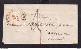 DDCC 918 - Lettre Précurseur ST TROND 1841 Vers LIERRE - Origine LOOZ - Signée Douzaine - Port 3 Décimes - 1830-1849 (Belgique Indépendante)
