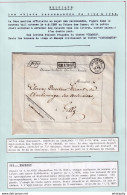 186/38 -- Les RECOMMANDES - Enveloppe Chemin De Fer Cie PRIVEE Charleroi à Louvain - CHARGE 1858 Vers GILLY - Otros & Sin Clasificación