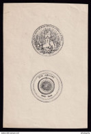 DDCC 424 - GAND - Empreintes Recto/verso Médaille De La Société Des Beaux Arts Et Littérature - Fete Jubilaire 1808-1858 - Professionali / Di Società