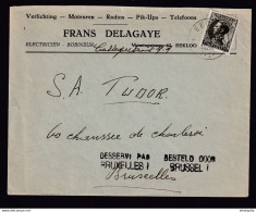 DDBB 798 - Enveloppe TP Col Fermé EECLOO 1936 - Griffe DESSERVI Par Bruxelles 1 - Entete Electricien Delagaye à EEKLOO - Linear Postmarks