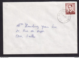 DDBB 791 - Enveloppe TP Baudouin Lunettes - Cachet AMBULANT BRUXELLES-TOURNAI 1973 Vers SEILLES - Empreinte RARE - Ambulantes