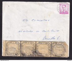 DDBB 799 - Enveloppe TP Baudouin Lunettes EPRAVE Vers BXL 1967 - Bande Gommée De Réparation De La Poste - Message Verso - Volantini Postali