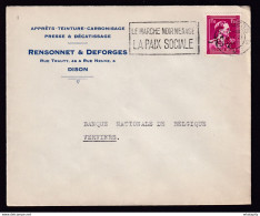 DDBB 778 - Enveloppe TP Col Ouvert Surcharge Locale Moins 10 % VERVIERS 2 En 1946 - Entete Rensonnet § Deforges,Teinture - 1946 -10%