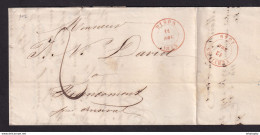 DDBB 565 - Lettre Précurseur DISON 1849 Vers FRANCOMONT Près ENSIVAL - Verso Càd. VERVIERS - Port 2 Décimes - 1830-1849 (Belgique Indépendante)