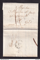 DDBB 566 - Lettre Précurseur BOUCHAUTE Via EECLOO (Griffe) 1831 Vers GAND - Port 11 Cents - 1830-1849 (Belgique Indépendante)