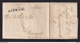 DDBB 562 - Lettre Précurseur R1 FRANCF.. 1808 à HODIMONT Près VERVIERS - Entrée Allemagne Par MAYENCE - Port 8 Décimes - 1794-1814 (Französische Besatzung)