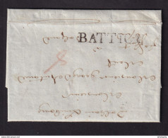 DDBB 199 - Histoire Postale De BATTICE - Précurseur 1792 Grande Griffe BATTICE - Origine DOLHAIN - Signée D'Hauregard - 1790-1794 (Austr. Revol. & Fr. Invas.)