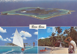 French Polynesia Postcard Sent To Mozambique 24-9-1984 Boro-Bora - Polynésie Française