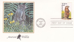 États-Unis FDC 1987 1739 Marmotte - 1981-1990