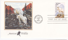 États-Unis FDC 1987 1755 Chèvre Des Montagnes Rocheuses - 1981-1990