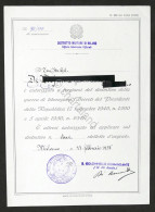 WWII Autorizzazione Per Distintivo Guerra Liberazione E Per Due Stellette - 1955 - Documents