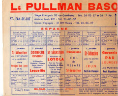 VP22.138 - Dépliant Touristique - Excursions  ¨ LE PULLMAN BASQUE ¨ à SAINT - JEAN - DE - LUZ,SOCOA,GUETHARY,BIDART - Dépliants Touristiques