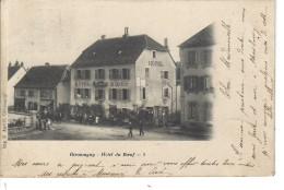 90 - GIROMAGNY - T.Belle Vue Animée De L'Hôtel Du Boeuf ( Attelage ) - Giromagny