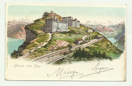 GRUSS VOM RIGI 1905 VIAGGIATA FP - Autres & Non Classés