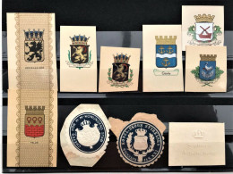 Denmark, COLLECTION Cinderella Vignette SHIELDS AND WEAPONS VÅPEN KONGL. SKOGS - Variétés Et Curiosités