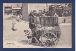 CPA [45] Loiret > Gien Chien Voiture à Chien Attelage Le Marchand D'asperges Voir Dos - Gien