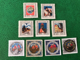 Denmark, COLLECTION Poster Stamp, Cinderella Vignette, DANSKE MISSIONSFORENING - Errors, Freaks & Oddities (EFO)