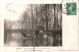 CPA 10 (Aube) Troyes - Les Inondations Des 21, 22, 23 Janvier 1910. Un Coin Du Bois Du Bon Séjour TBE éd. S. Brunelair - Floods