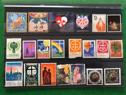 Denmark, COLLECTION Poster Stamp Mærker Cinderella Vignette CHURCH CRUSADER KORS - Errors, Freaks & Oddities (EFO)