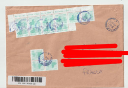 6676 Lettre Cover 2023 ALGERIE ALGERIA Recommandé Registered Code Barre Bord De Feuille - Algerien (1962-...)