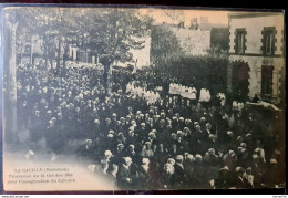 56 Morbihan La Gacilly Procession Pour L'inauguration Du Calvaire Rare - La Gacilly