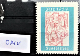 Denmark SYDSLESVIG 1959 Jul Julemærke Christmas Poster Stamp Vignette OMV!! RARE - Variétés Et Curiosités