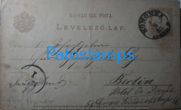 206635 SLOVAKIA HOMOUNA CANCEL YEAR 1882 CIRCULATED TO HUNGARY POSTAL STATIONERY POSTCARD - Other & Unclassified