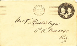 USA 10 Cents Postal Stationery Cover 18-12-1893 - ...-1900