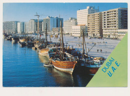 DUBAI View Of Deira, Ships, Coast Old Boat Nice Stamp  Old Photo Postcard - Dubai