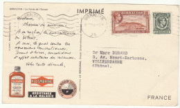 Imprimé Pub PLASMARINE Gibraltar 1953 - Storia Postale