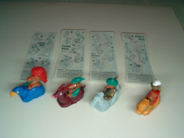 1996 Ferrero - Kinder Surprise - 701939, 701963, 702013 & 702064 - Ein Tierischer Ausflug - Complete Set + 4 BPZ's - Monoblocs