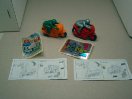 1996 Ferrero - Kinder Surprise - K96 97 & 98 - Motorcycles - Complete Set + 2 BPZ's - Monoblocs