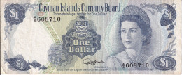 BILLETE DE CAYMAN ISLANDS DE 1 DOLLAR DEL AÑO 1974  (BANKNOTE) PEZ-FISH - Cayman Islands