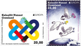 Greenland 2023 Europa CEPT Peace Set Of 2 Stamps Mint - Neufs