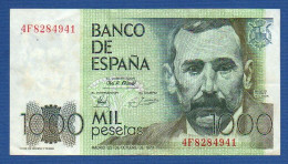 SPAIN - P.158 – 1000 PESETAS 1979 F/VF, S/n 4F8284941 - [ 4] 1975-… : Juan Carlos I