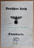 Kennkarte München Haidhausen Oberbayern Gebühren Fiskalmarke Deutsches Reich 1943 - Documents