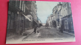 St Pierre Sur Dives , Rue De Falaise , Carte Toilée - Arromanches