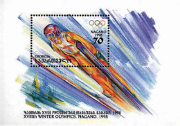 Olympische Spelen  1998 , Georgie - Blok Postfris - Invierno 1998: Nagano