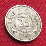 Guyana 25 Cents 1967 KM# 34 Lt 684 *V1T Guiana - Guyana