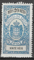 PORTUGAL 1901 Early Classic Revenue Fine UNUSED IMPOSTO DE SELO TAX  - Ungebraucht