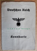 Kennkarte München-Gladbach Rheinprovinz Westfalen Gebühren Fiskalmarke Deutsches Reich 1942 - Documents