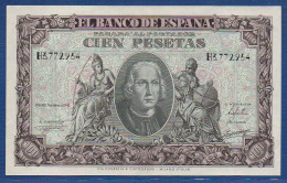 SPAIN - P.118 – 100 PESETAS 1940 AUNC, S/n H3.772.954 - 100 Peseten