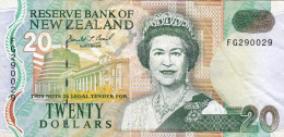 New Zealand 20 Dollars ND (1992) VF S/N : FG 290029 P-179b "free Shipping Via Registered Air Mail" - Nuova Zelanda