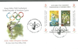 FDC  2008   CHIPRE TURK   NON DENTELE  IMPERFORATE - Winter 2022: Beijing