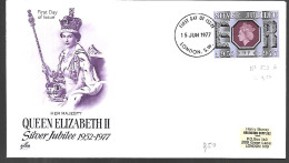 SOUVENIR COVER SILVER JUBILEE 1977 - 1971-1980 Decimal Issues