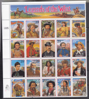 USA 1994 Legends Of The West, Mint Never Hinged Block - Neufs