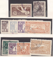 Paraguay, Early Airmail Issues, 10 Different Used Stamps - Paraguay