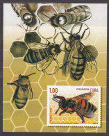 Cuba 2017 Insects Bees Block, Mint Never Hinged - Ungebraucht