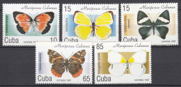 Cuba 1997 Butterflies, Mint Never Hinged Complete Set - Neufs
